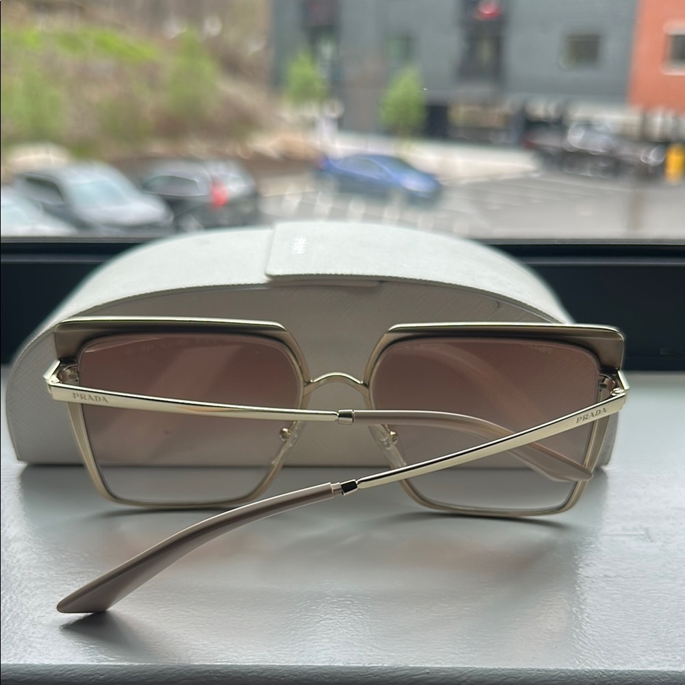 Prada Women's Beige / Rose Gold Sunglasses - Picture 3 of 4